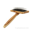 Bambou Bamboo Wood Pet Hair Grooming Massage Slilick Brush